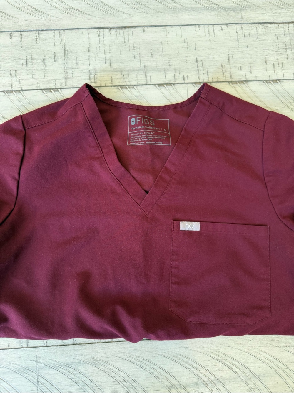 Figs Scrub Set in Burgundy